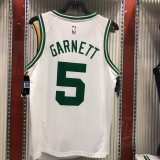 NBA Boston Celtics Retro White with Green Name #5 GARNETT Jersey High Quality Name and Number Print