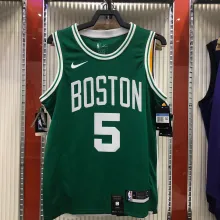 NBA Boston Celtics Green with White Name #5 GARNETT Jersey High Quality Name and Number Print