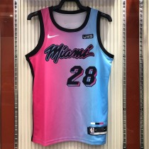 NBA Men  Season 2021 Miami Heat City Gradient color #28 IGUODALA Jersey High Quality Name and Number Print