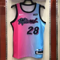 NBA Men  Season 2021 Miami Heat City Gradient color #28 IGUODALA Jersey High Quality Name and Number Print