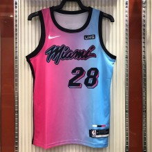 NBA Men  Season 2021 Miami Heat City Gradient color #28 IGUODALA Jersey High Quality Name and Number Print
