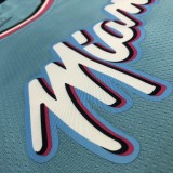 NBA Men Miami Heat Blue City #14 HERRO Jersey High Quality Name and Number Print