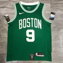 NBA Boston Celtics Green with White Name #9 RONDO Jersey High Quality Name and Number Print