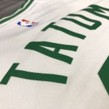 NBA Boston Celtics Retro White with Green Name #0 TATUM Jersey High Quality Name and Number Print