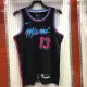 NBA Men Miami Heat Black City #13 ADEBAYO Jersey High Quality Name and Number Print