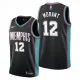 NBA Men Season 2021 Memphis Grizzlies Black Retro #12 MORANT Jersey High Quality Name and Number Print