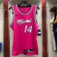 NBA Men Miami Heat Pink City #14 HERRO Jersey High Quality Name and Number Print