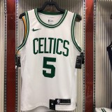NBA Boston Celtics Retro White with Green Name #5 GARNETT Jersey High Quality Name and Number Print