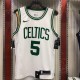 NBA Boston Celtics Retro White with Green Name #5 GARNETT Jersey High Quality Name and Number Print