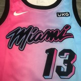 NBA Men  Season 2021 Miami Heat City Gradient color #13 ADEBAYO Jersey High Quality Name and Number Print
