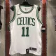 NBA Boston Celtics Retro White with Green Name #11 IRVING Jersey High Quality Name and Number Print