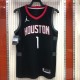 NBA Men Season 2021 Houston Rockets Black with Jordan Logo #1 McGRADY Jersey High Quality Name and Number Print