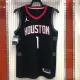 NBA Men Season 2021 Houston Rockets Black with Jordan Logo #1 McGRADY Jersey High Quality Name and Number Print