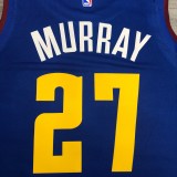 NBA Men Season 2021 Denver Nuggets Blue City #27 MURRAY Jersey with Jordan Logo High Quality Name and Number Print