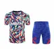 New 2021 Barcelona Red, Blue and Yellow Training Set--Short Sleeve and Short Pant Training Tracksuit