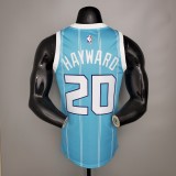 NBA Men Charlotte Hornets #20 HAYWARD Blue Jersey High Quality Name and Number Print