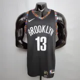NBA Men New Brooklyn Nets Black City #13 HARDEN Jersey High Quality Name and Number Print