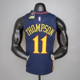 NBA Men Season 2021 Golden State Warriors Up-and-coming Star Dark Blue #11 THOMPSON Jersey High Quality Name and Number Print