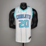 NBA Men New Season Charlotte Hornets #20 HAYWARD White Jersey High Quality Name and Number Print