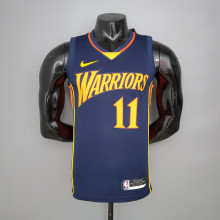 NBA Men Season 2021 Golden State Warriors Up-and-coming Star Dark Blue #11 THOMPSON Jersey High Quality Name and Number Print