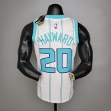 NBA Men New Season Charlotte Hornets #20 HAYWARD White Jersey High Quality Name and Number Print