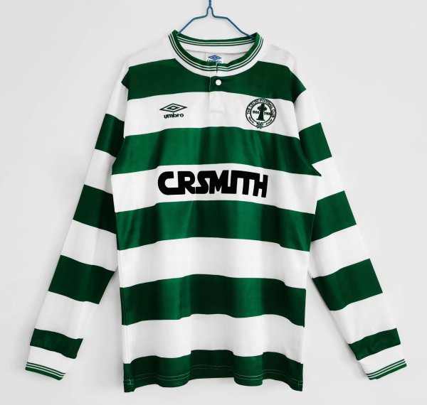 87-88 Celtic Home Retro Jersey Long Sleeve