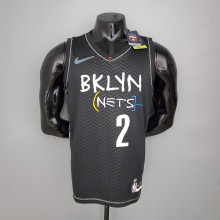 NBA Men Season 2021 Brooklyn Nets Black City #2 GRIFFIN Jersey High Quality Name and Number Print