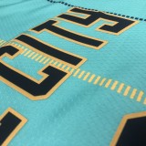 NBA Men Season 2021 Charlotte Hornets #2 BALL Green City Jersey High Quality Name and Number Print
