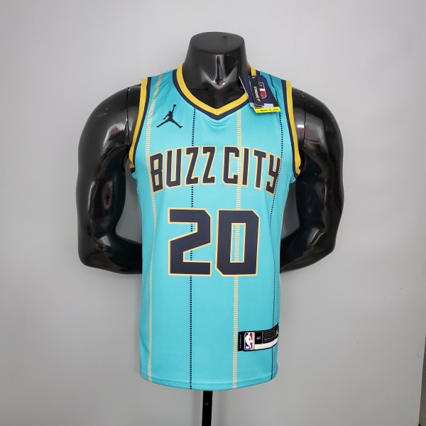 NBA Men Season 2021 Charlotte Hornets #20 HAYWARD Green City Jersey High Quality Name and Number Print
