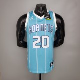 NBA Men Charlotte Hornets #20 HAYWARD Blue Jersey High Quality Name and Number Print