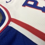 NBA Men Philadelphia 76ers White #3 IVERSON Jersey High Quality Name and Number Print