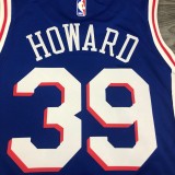 NBA Men Philadelphia 76ers Blue #39 HOWARD Jersey High Quality Name and Number Print