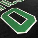 NBA Season 2021 Boston Celtics Black with Green Name #0 TATUM Jersey High Quality Name and Number Print