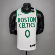 NBA Season 2021 Boston Celtics White City #0 TATUM Jersey High Quality Name and Number Print