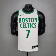NBA Season 2021 Boston Celtics White City #7 BROWN Jersey High Quality Name and Number Print