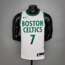 NBA Season 2021 Boston Celtics White City #7 BROWN Jersey High Quality Name and Number Print