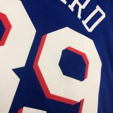 NBA Men Philadelphia 76ers Blue #39 HOWARD Jersey High Quality Name and Number Print