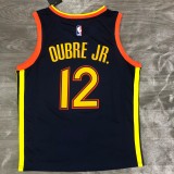 NBA Men Season 2021 Golden State Warriors #12 OUBRE JR. Black City Jersey High Quality Name and Number Print