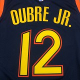NBA Men Season 2021 Golden State Warriors #12 OUBRE JR. Black City Jersey High Quality Name and Number Print