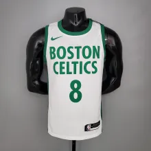 NBA Season 2021 Boston Celtics White City #8 WALKER Jersey High Quality Name and Number Print