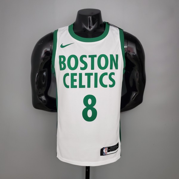 NBA Season 2021 Boston Celtics White City #8 WALKER Jersey High Quality Name and Number Print