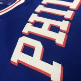 NBA Men Philadelphia 76ers Blue #39 HOWARD Jersey High Quality Name and Number Print