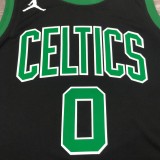 NBA Season 2021 Boston Celtics Black with Green Name #0 TATUM Jersey High Quality Name and Number Print