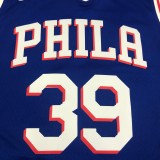 NBA Men Philadelphia 76ers Blue #39 HOWARD Jersey High Quality Name and Number Print