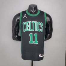 NBA Season 2021 Boston Celtics Black with Green Name #11 IRVING Jersey High Quality Name and Number Print