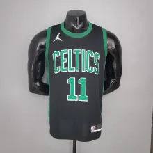 NBA Season 2021 Boston Celtics Black with Green Name #11 IRVING Jersey High Quality Name and Number Print