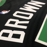 NBA Season 2021 Boston Celtics Black with Green Name #7 BROWN Jersey High Quality Name and Number Print