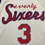 NBA Men Philadelphia 76ers 19-20 Season White #3 IVERSON Jersey High Quality Name and Number Print