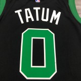NBA Season 2021 Boston Celtics Black with Green Name #0 TATUM Jersey High Quality Name and Number Print
