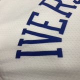 NBA Men Philadelphia 76ers White #3 IVERSON Jersey High Quality Name and Number Print